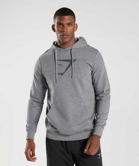 Men's Gymshark Sharkhead Infill Hoodie Grey | NZ 2BFPAZ